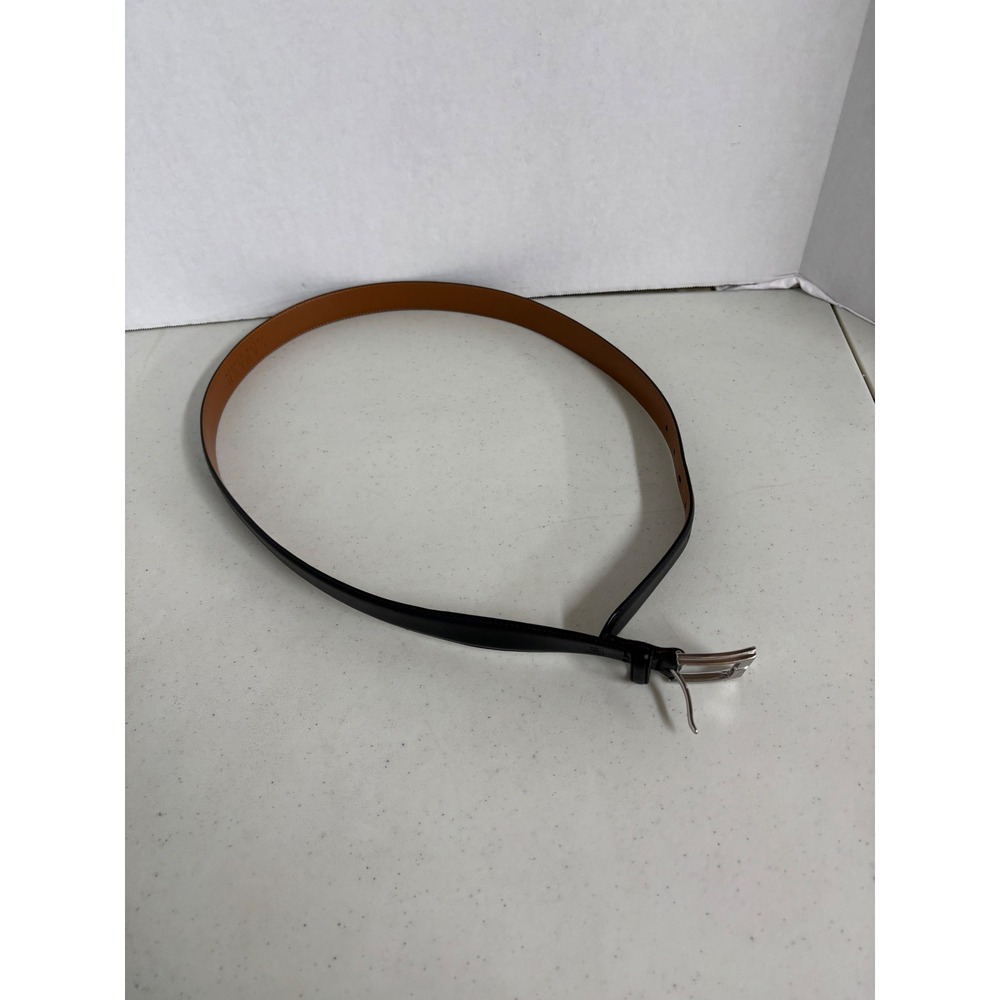 Lauren Ralph Lauren Mens Black Leather Belt‎ Silver Buckle 40 100 4700320773